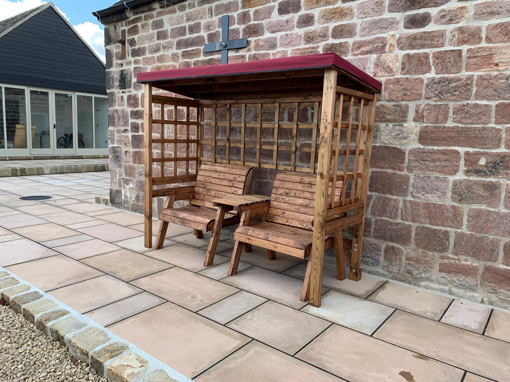 Henley Garden Tete a Tete by Charles Taylor Burgundy Natural burgundy