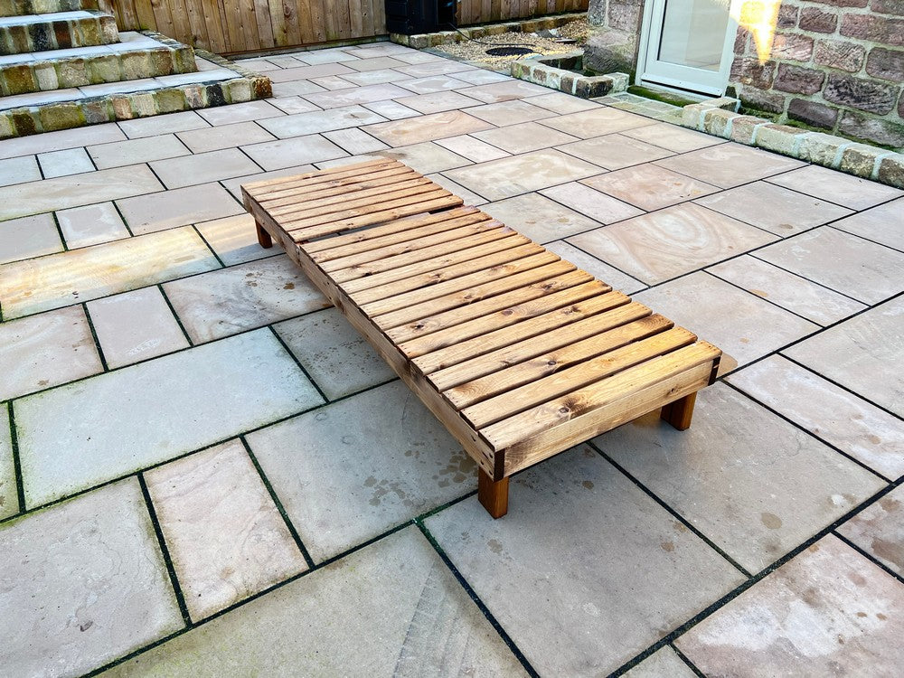 Scandinavian Redwood Garden Day Bed Sun Lounger by Charles Taylor