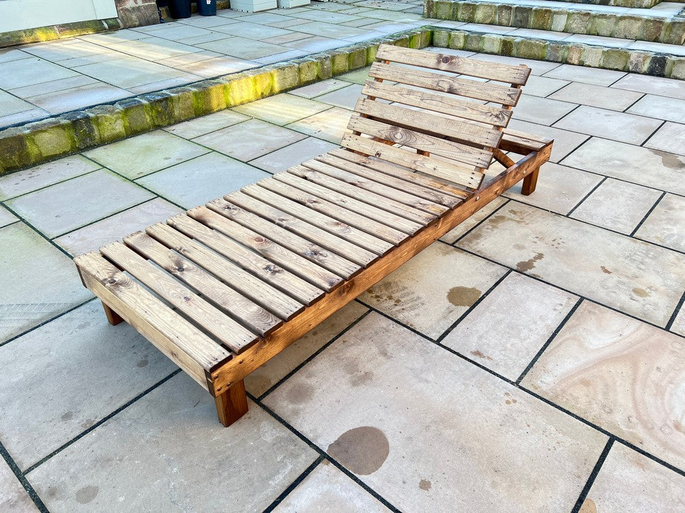 Scandinavian Redwood Garden Day Bed Sun Lounger by Charles Taylor