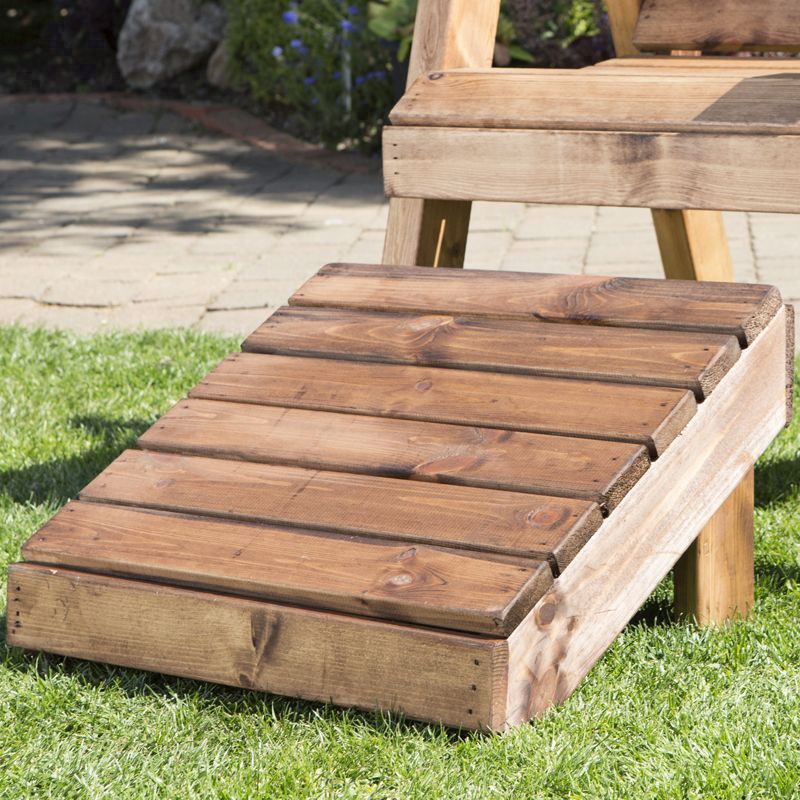 Scandinavian Redwood Garden Footstool