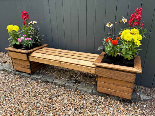 Knights Garden Planter Bench by Charles Taylor - 2 Seats