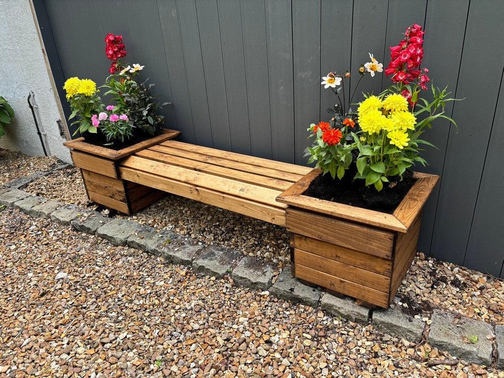 Knights Garden Planter Bench by Charles Taylor - 2 Seats