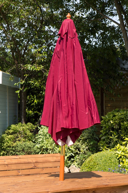 2.7 Metre Garden Parasol - Burgundy