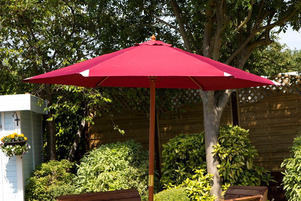2.7 Metre Garden Parasol - Burgundy