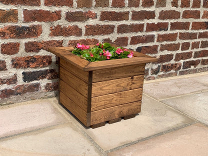Small Square Scandinavian Redwood Garden Planter