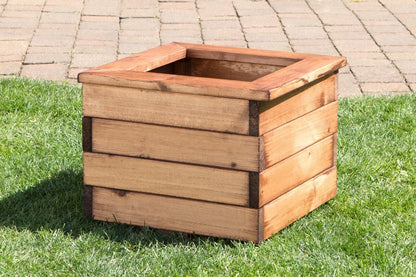 Small Square Scandinavian Redwood Garden Planter