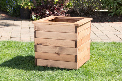Large Square Scandinavian Redwood Garden Planter