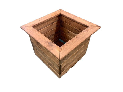 Large Square Scandinavian Redwood Garden Planter