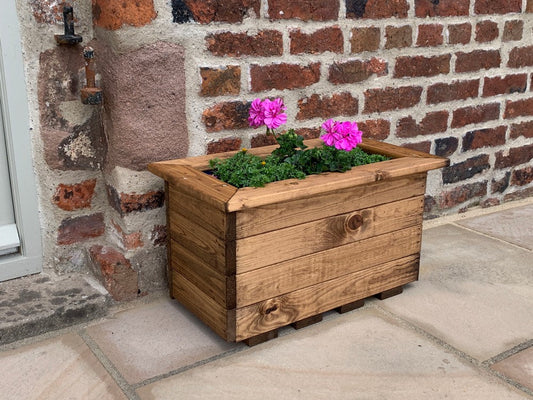 Small Scandinavian Redwood Garden Planter Trough