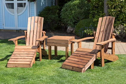Scandinavian Redwood Garden Relaxer Set by Charles Taylor - 2 Seats Primary Image