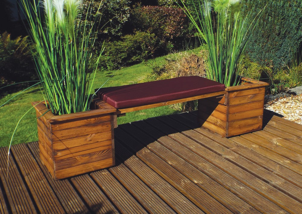 Scandinavian Redwood Garden Planter Bench by Charles Taylor - 2 Seats