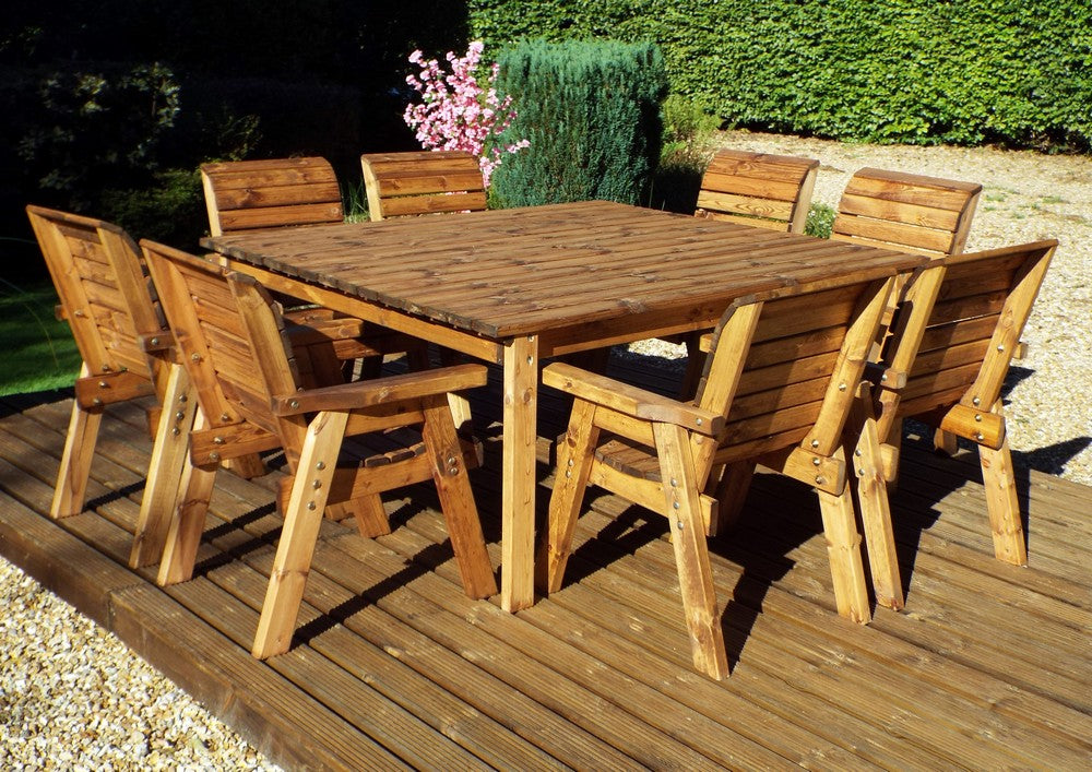 Charles Taylor 8 Seat Deluxe Chair Scandinavian Redwood Square Garden Furniture Primary Image