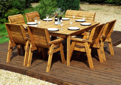 Charles Taylor 8 Seat Deluxe Scandinavian Redwood Square Combi Garden Furniture Primary Image