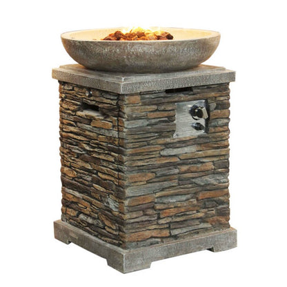 Premium Slate Effect Garden Fire Pit by Callow