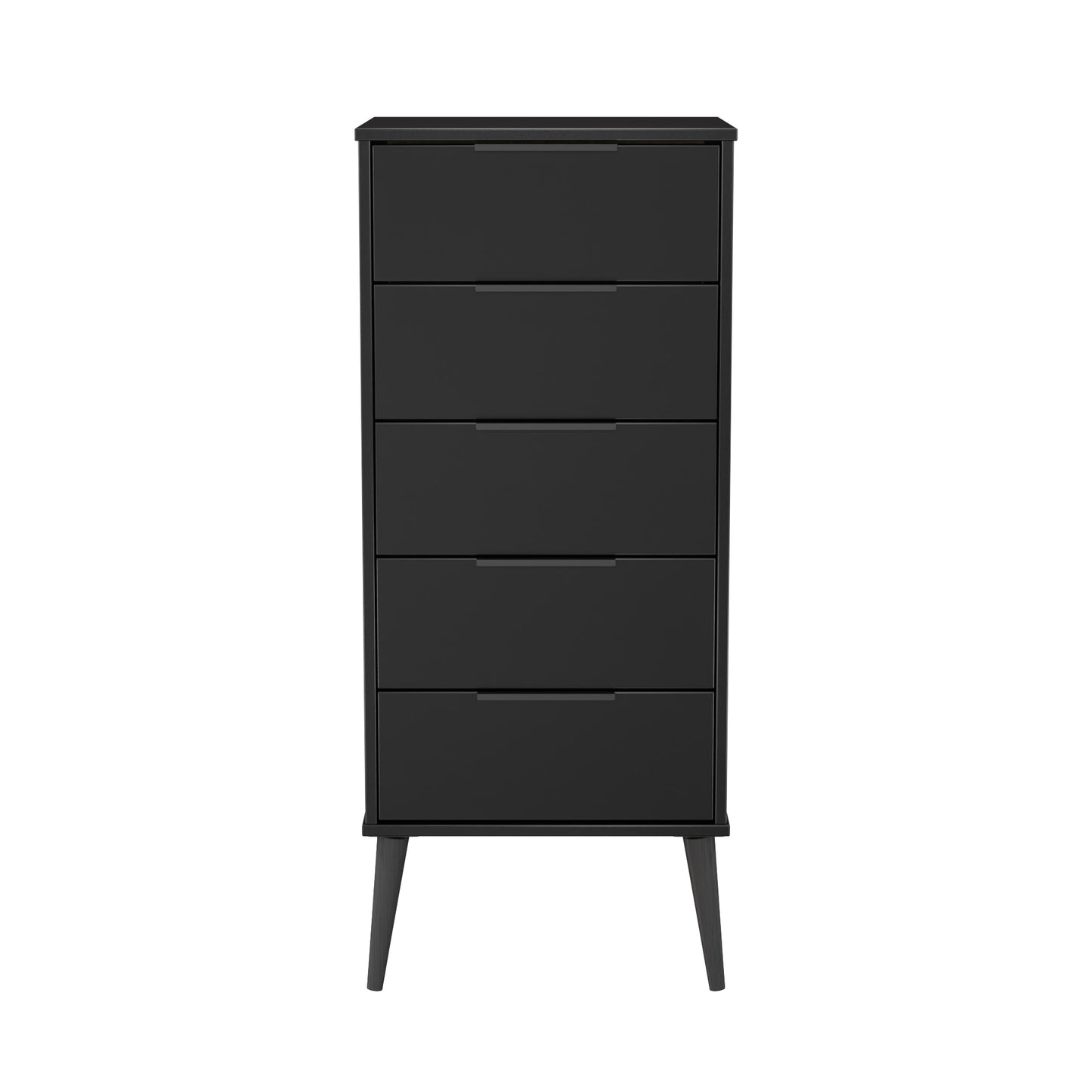 Hong Kong B Tall Tallboy Black 5 Drawers 109cm