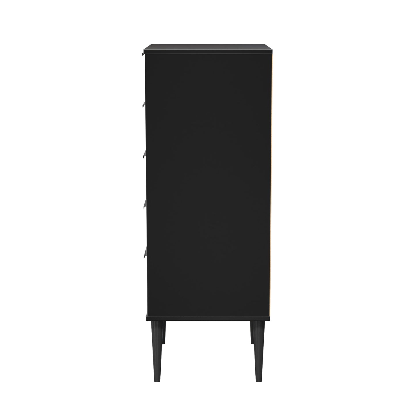 Hong Kong B Tall Tallboy Black 5 Drawers 109cm