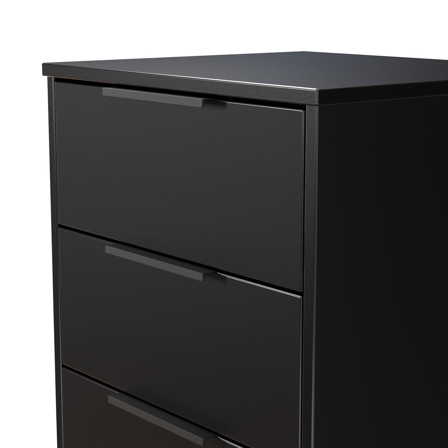Hong Kong B Tall Tallboy Black 5 Drawers 109cm