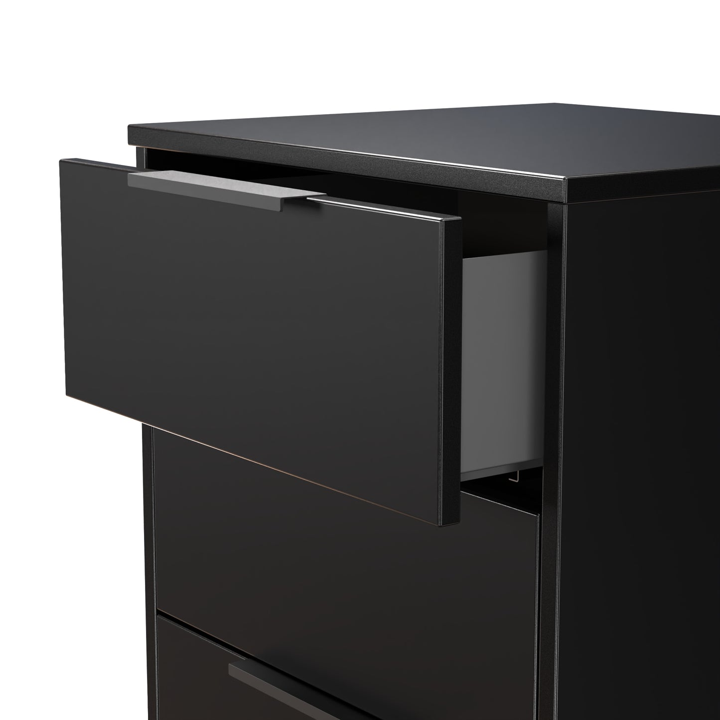 Hong Kong B Tall Tallboy Black 5 Drawers 109cm