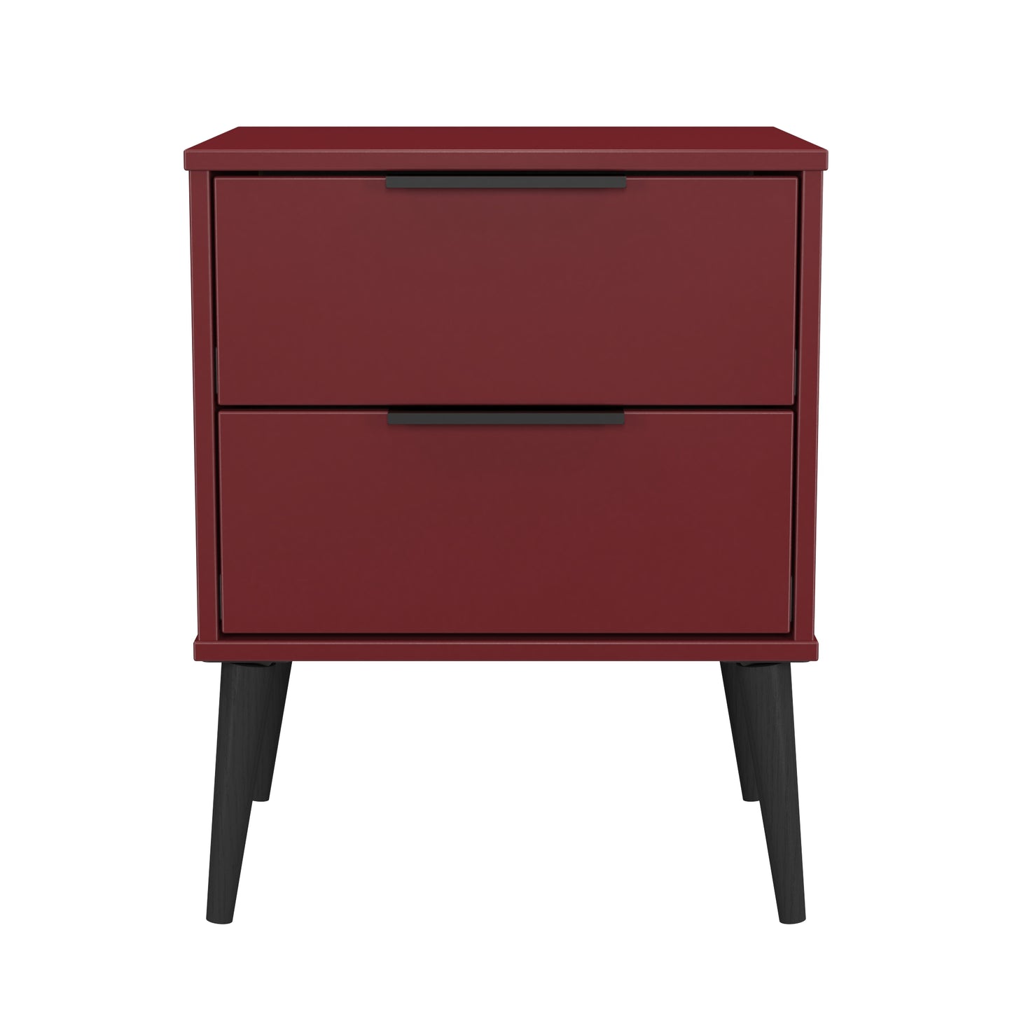 Hong Kong B Side Table Red 2 Drawers 60cm