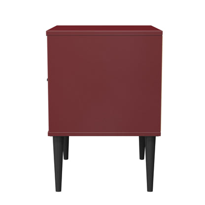 Hong Kong B Side Table Red 2 Drawers 60cm