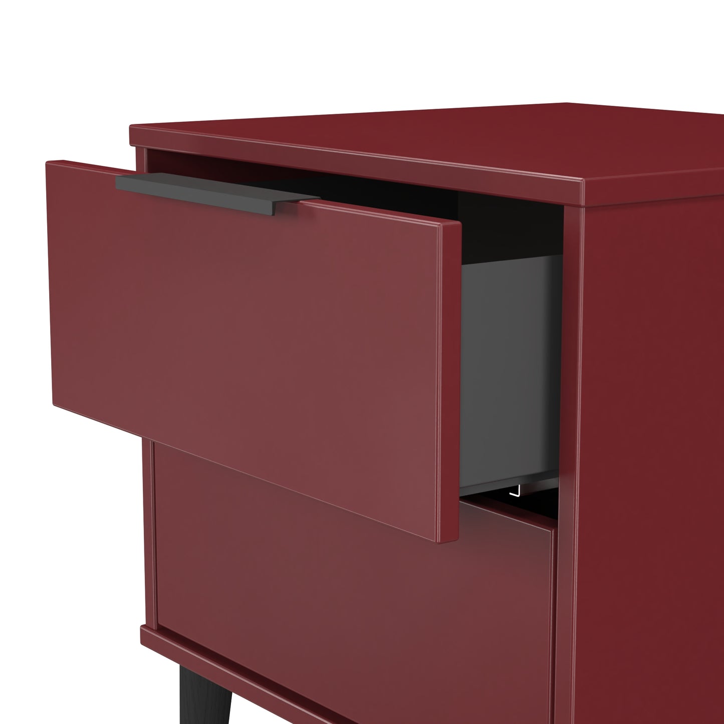 Hong Kong B Side Table Red 2 Drawers 60cm