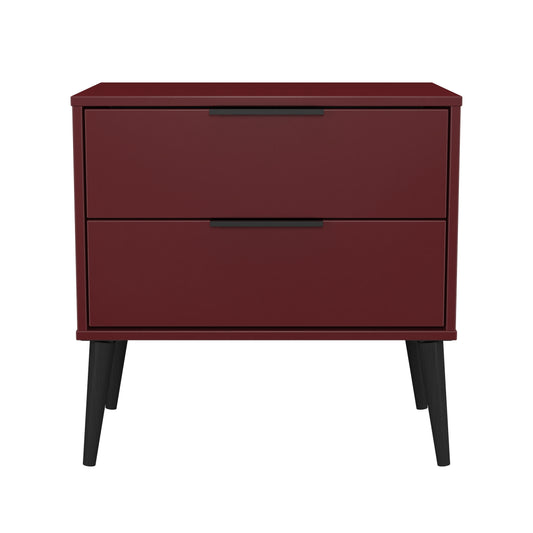 Hong Kong B Chest of Drawers Red 2 Drawers 60cm