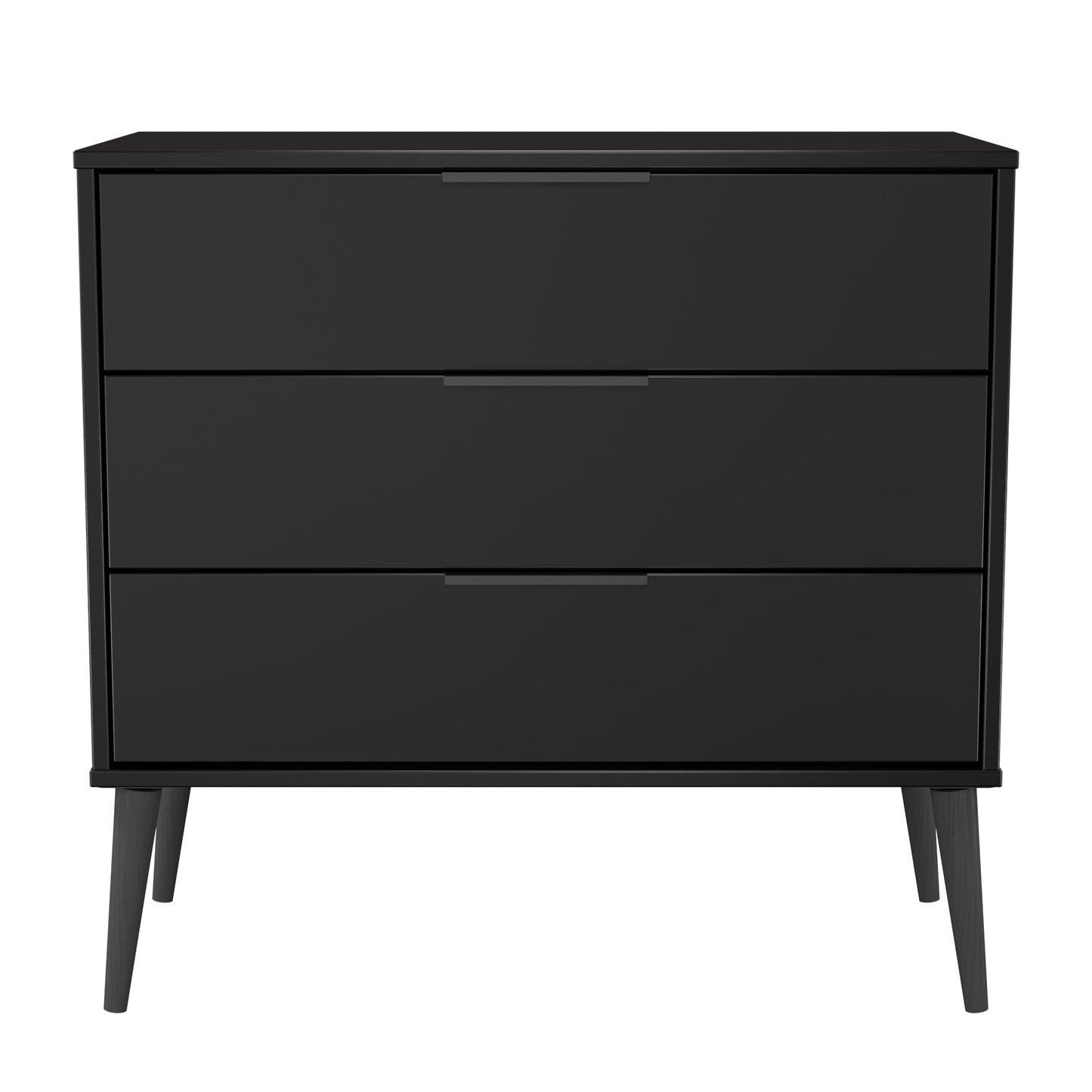 Hong Kong B Chest of Drawers Black 3 Drawers 77cm