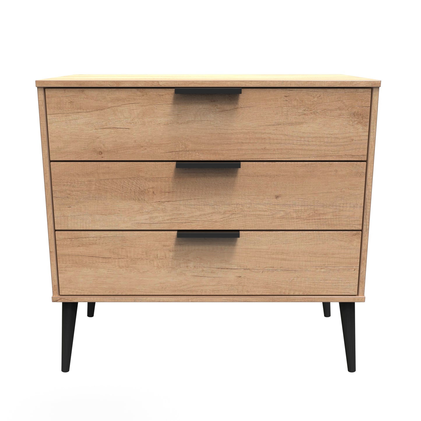 Hong Kong B Chest of Drawers Oak 3 Drawers 77cm
