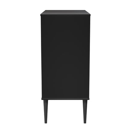 Hong Kong B Chest of Drawers Black 4 Drawers 93cm