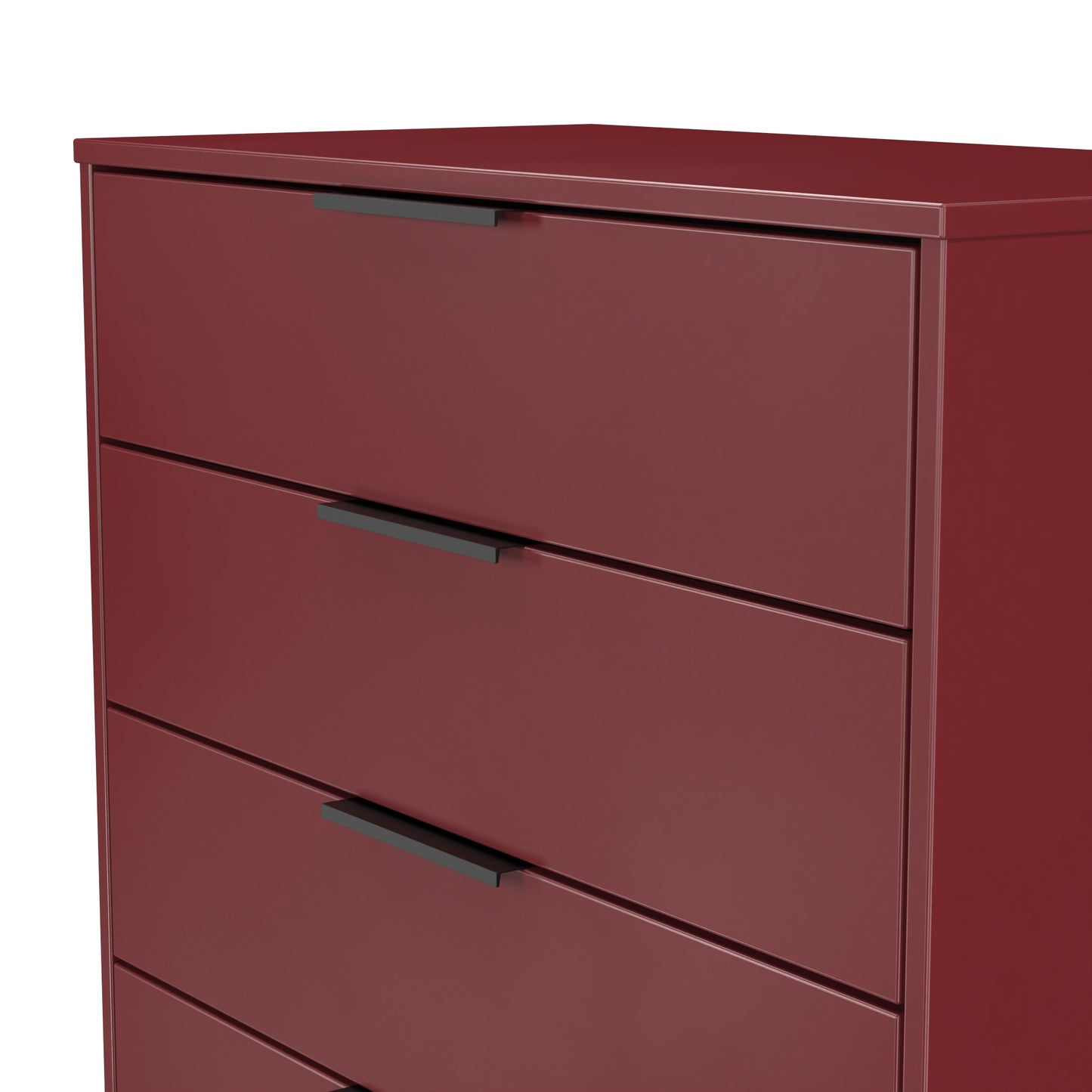 Hong Kong B Chest of Drawers Red 4 Drawers 93cm