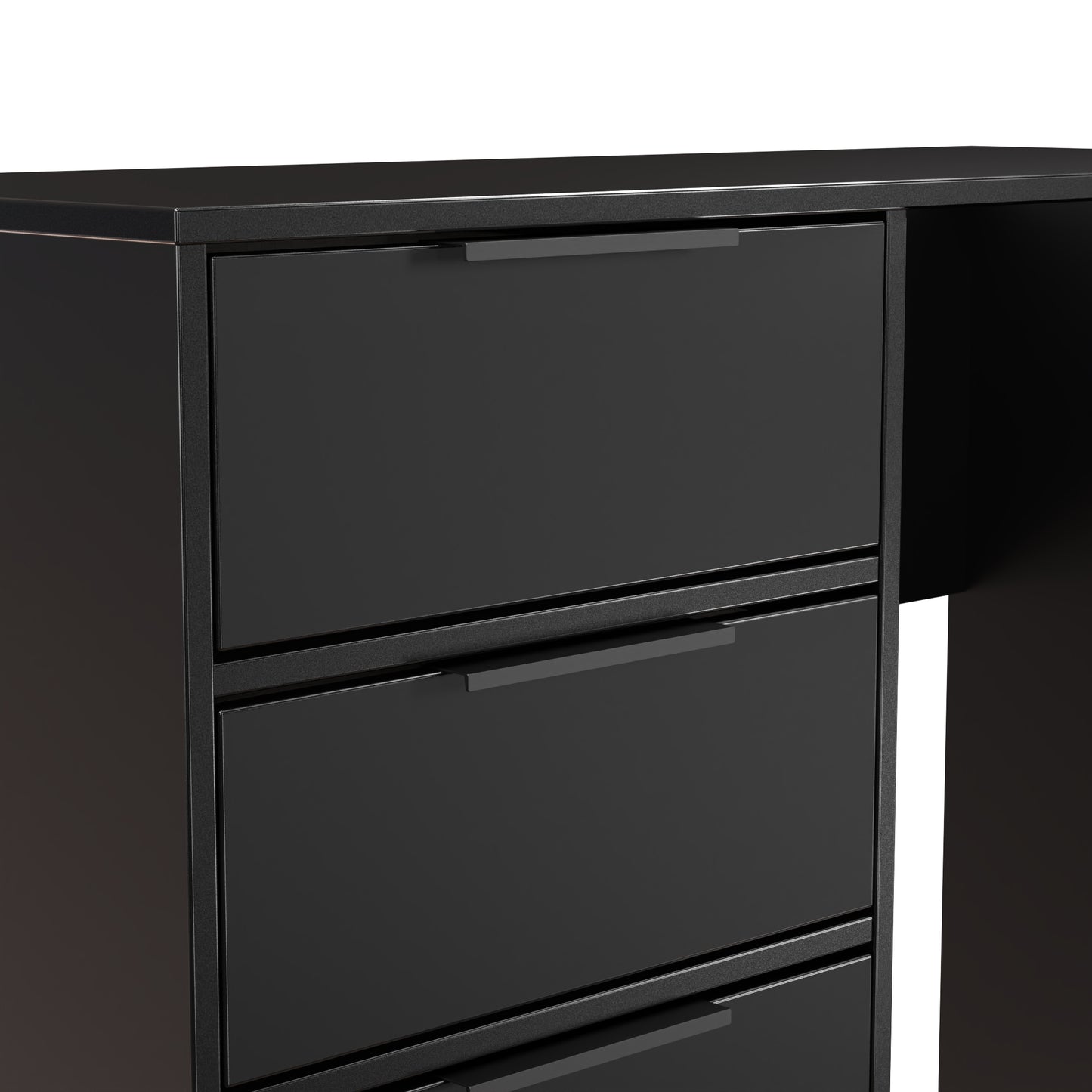 Hong Kong B Desk Black 4 Drawers 97cm