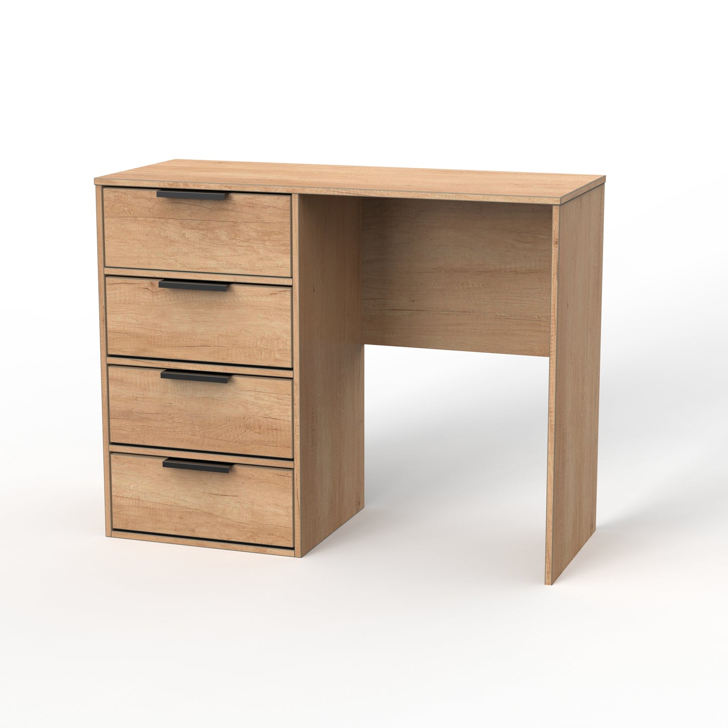 Hong Kong B Desk Dark Oak 4 Drawers 97cm