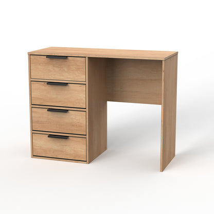 Hong Kong B Desk Dark Oak 4 Drawers 97cm