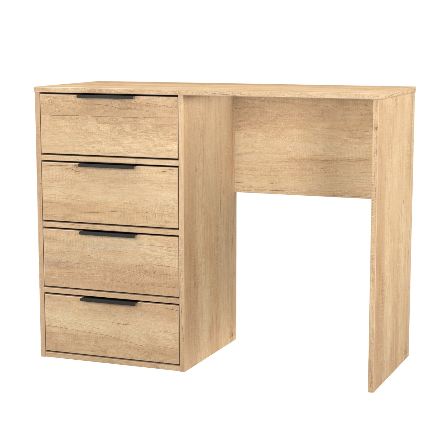 Hong Kong B Desk Dark Oak 4 Drawers 97cm