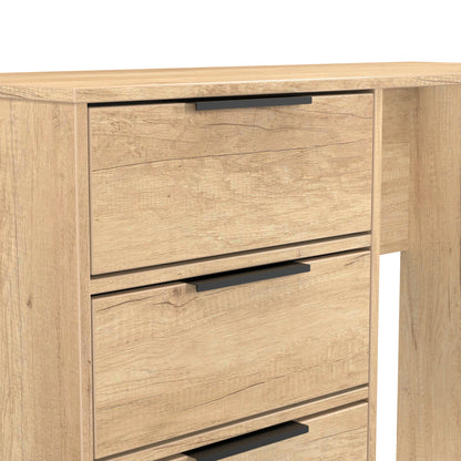 Hong Kong B Desk Dark Oak 4 Drawers 97cm