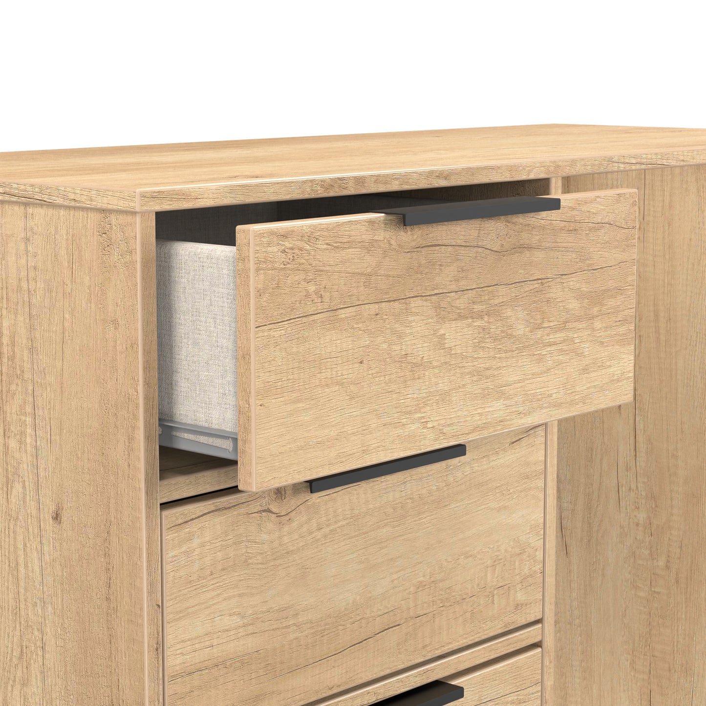 Hong Kong B Desk Dark Oak 4 Drawers 97cm