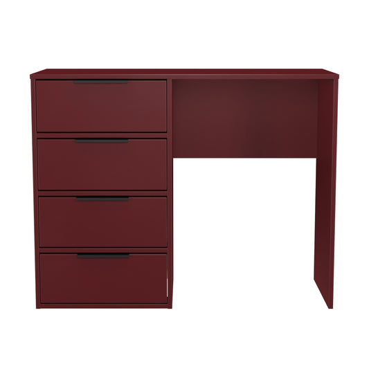 Hong Kong B Desk Red 4 Drawers 97cm