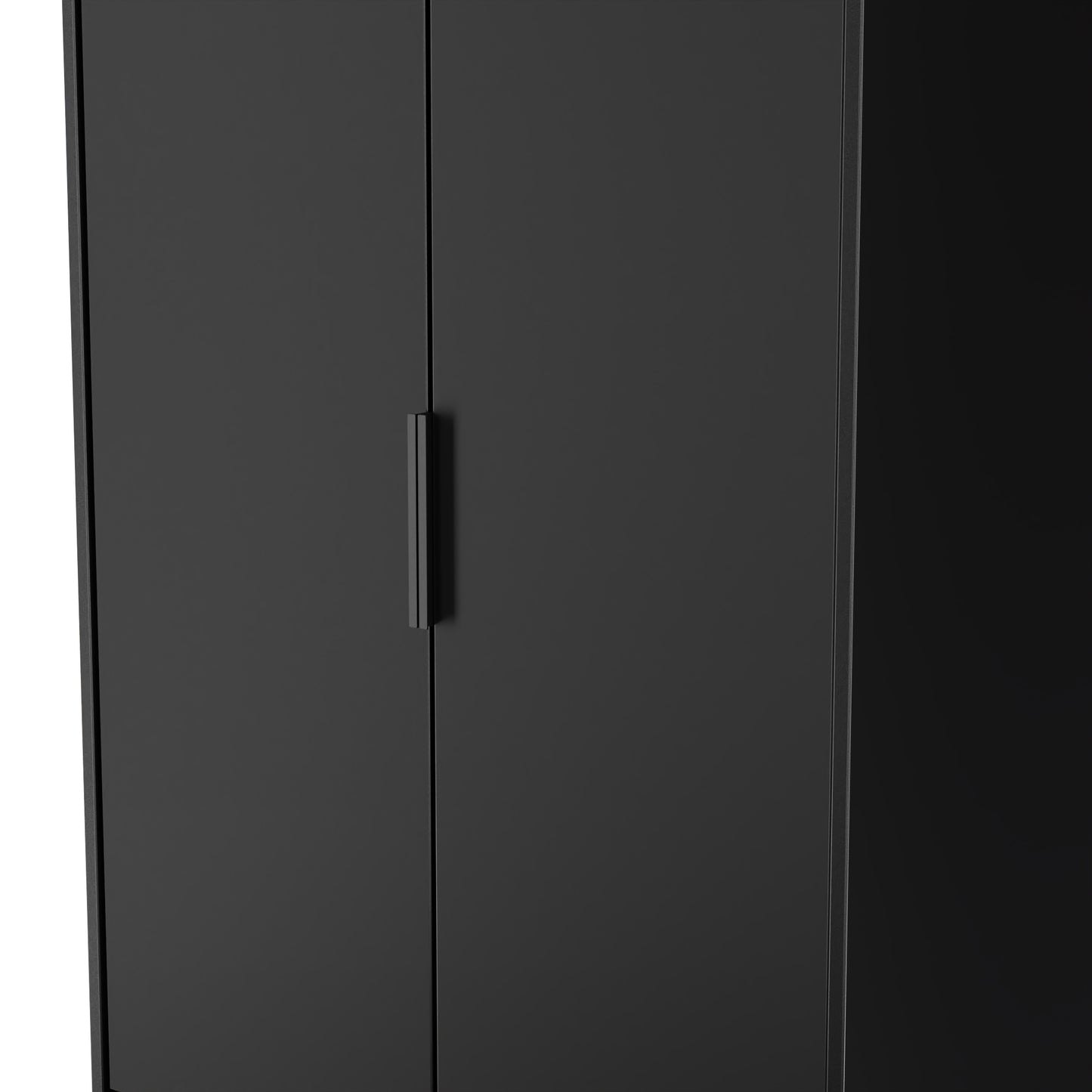 Hong Kong B Tall Wardrobe Black 2 Doors 2 Drawers 197cm
