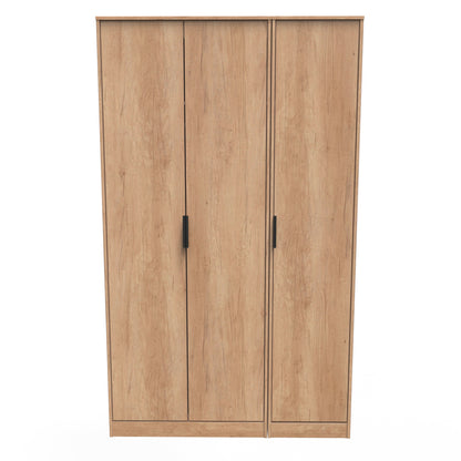Hong Kong B Tall Wardrobe Oak 3 Doors 1 Shelf 198cm
