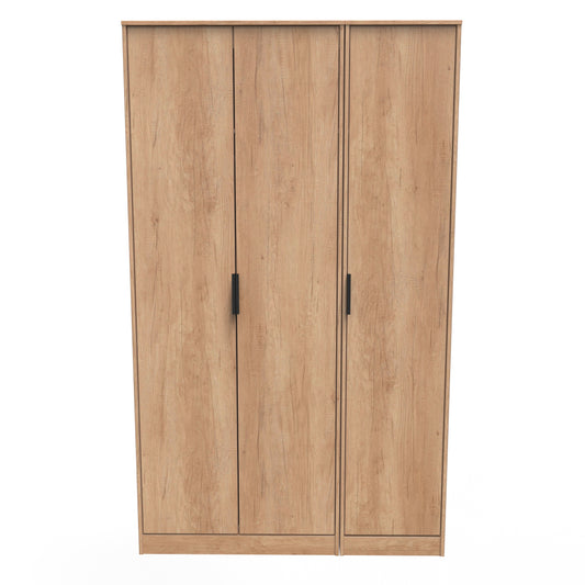 Hong Kong B Tall Wardrobe Oak 3 Doors 1 Shelf 198cm