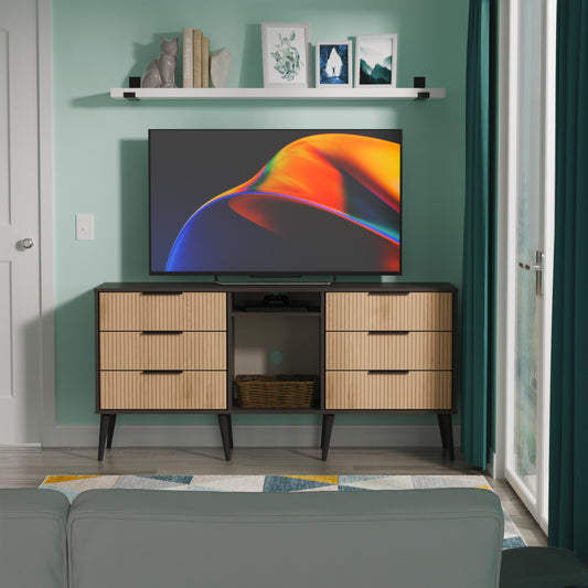 Hong Kong B Large TV Unit Not Applicable 2 Shelves 6 Drawers 152cm