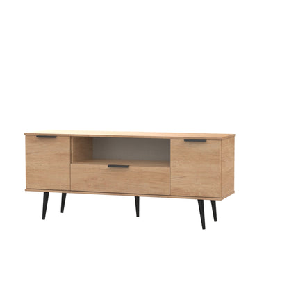 Hong Kong B TV Unit Oak 1 Shelf 1 Drawer 2 Doors 144cm