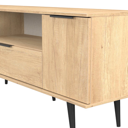 Hong Kong B TV Unit Oak 1 Shelf 1 Drawer 2 Doors 144cm