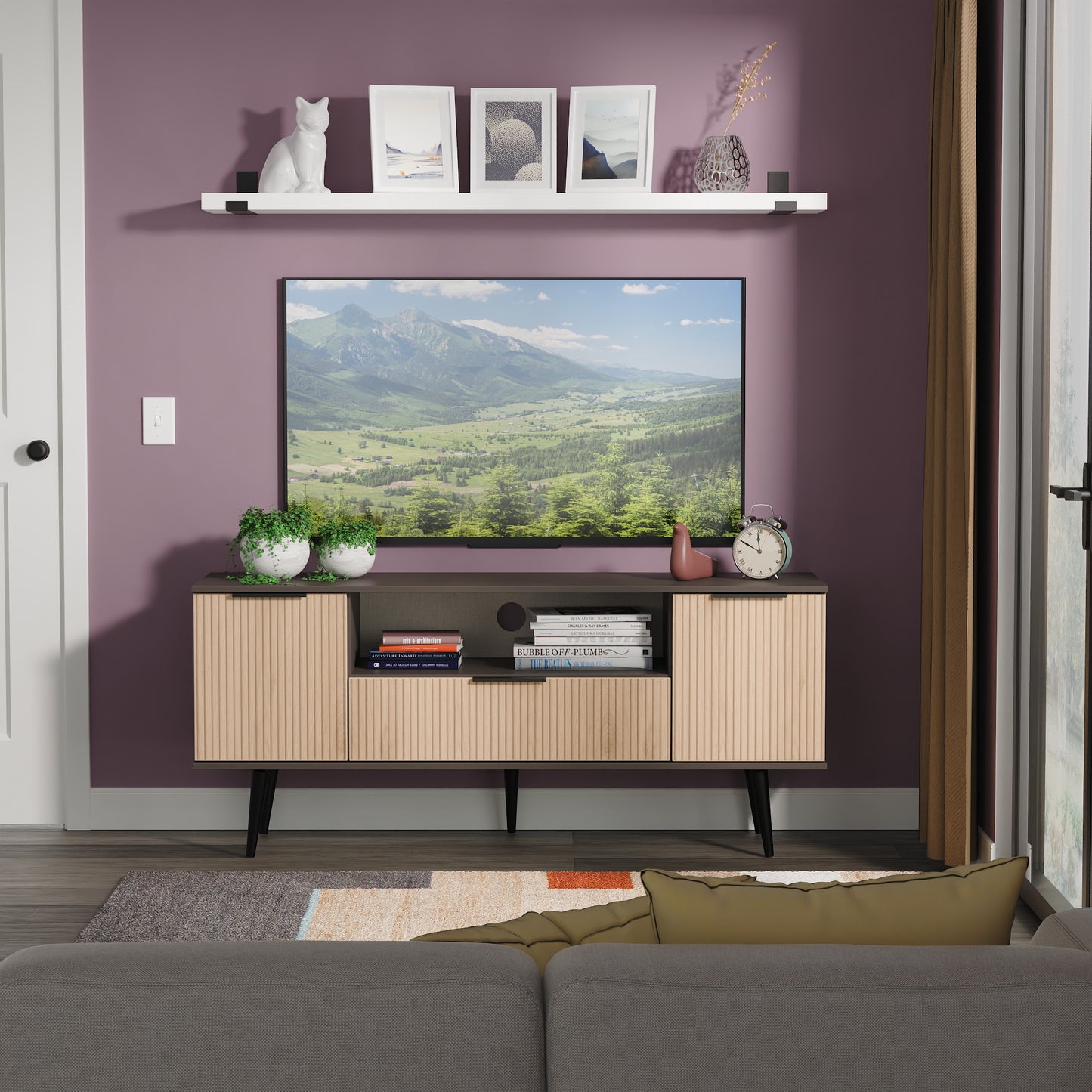 Hong Kong B TV Unit Not Applicable 1 Shelf 1 Drawer 2 Doors 144cm