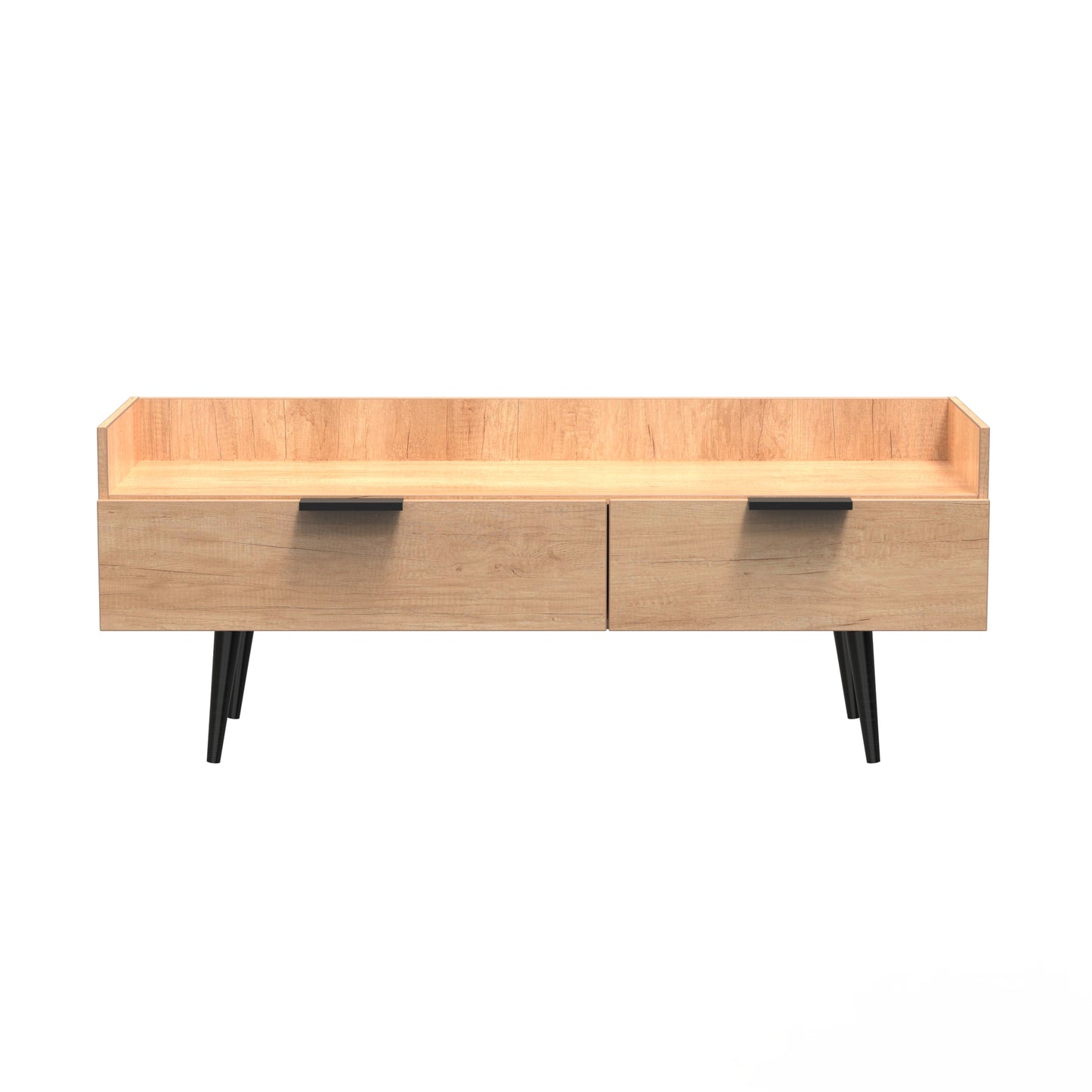 Hong Kong B TV Unit Oak 2 Drawers 128cm