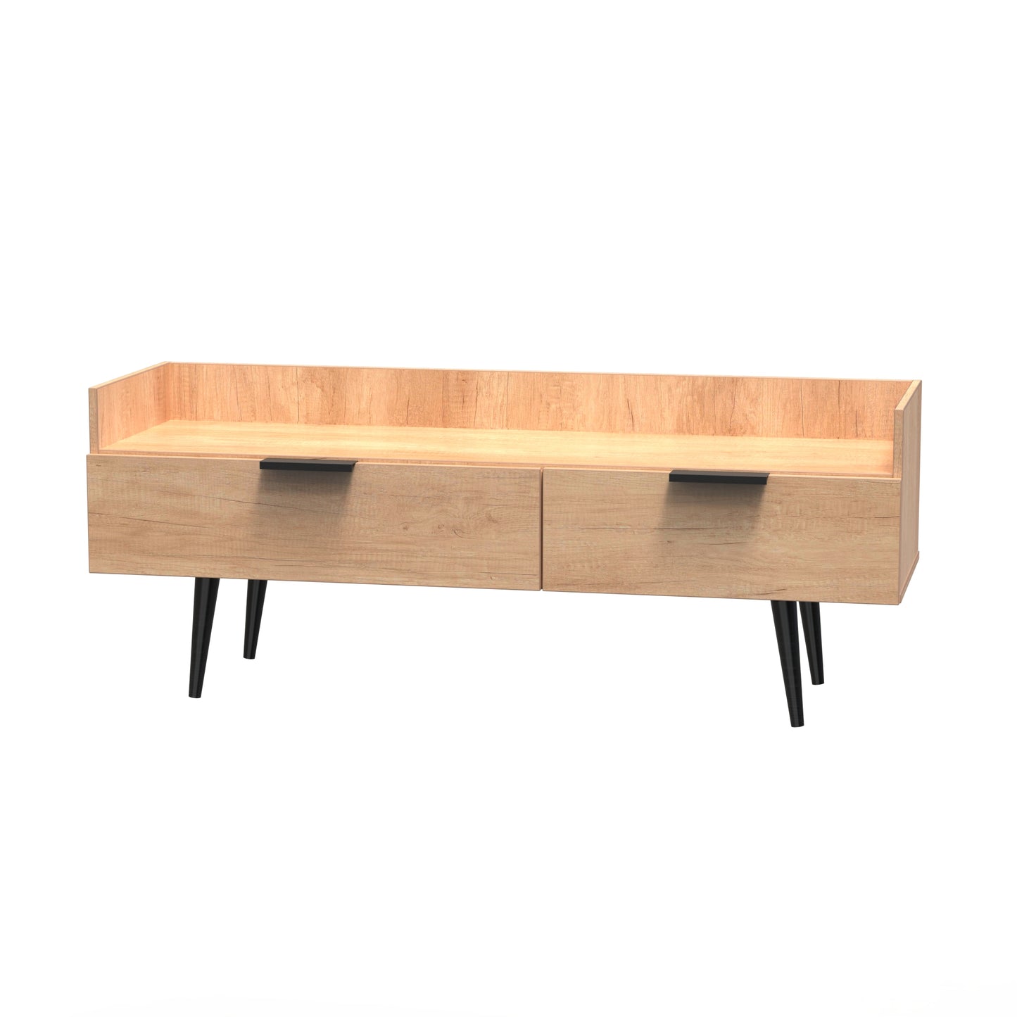 Hong Kong B TV Unit Oak 2 Drawers 128cm