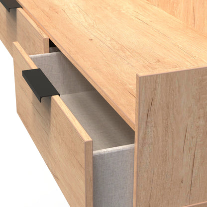 Hong Kong B TV Unit Oak 2 Drawers 128cm