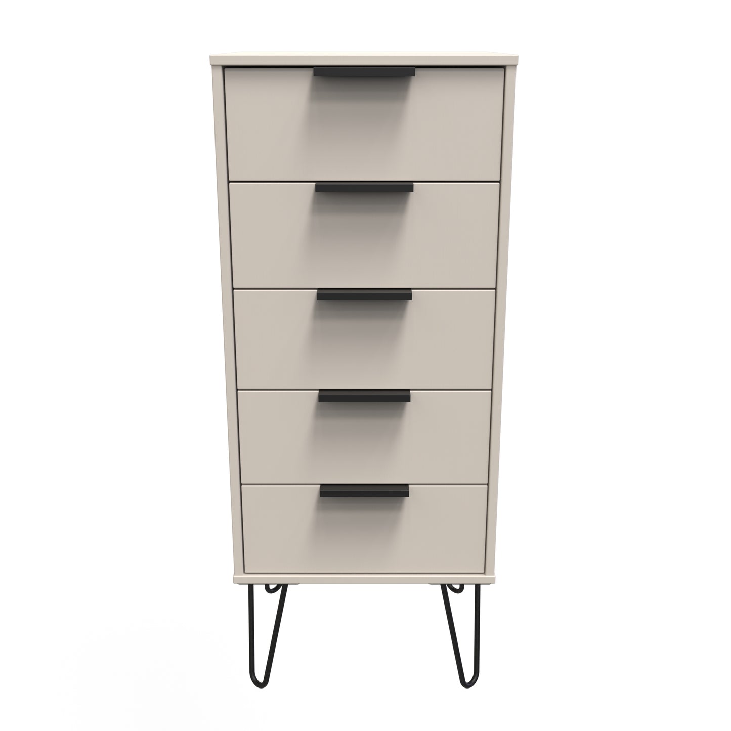 Hong Kong C Tall Tallboy Off-White 5 Drawers 109cm