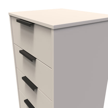 Hong Kong C Tall Tallboy Off-White 5 Drawers 109cm