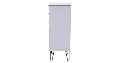 Hong Kong C Tall Tallboy White 5 Drawers 109cm